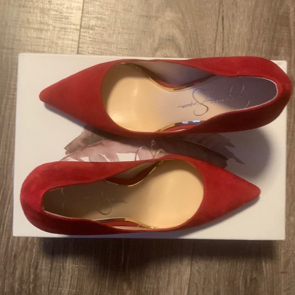 Jessica Simpson Red Suede Pumps